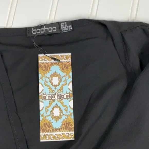 NWT- RUCHED WAIST VOLUME SLEEVE BODYSUIT. Size 4 - Picture 6 of 8